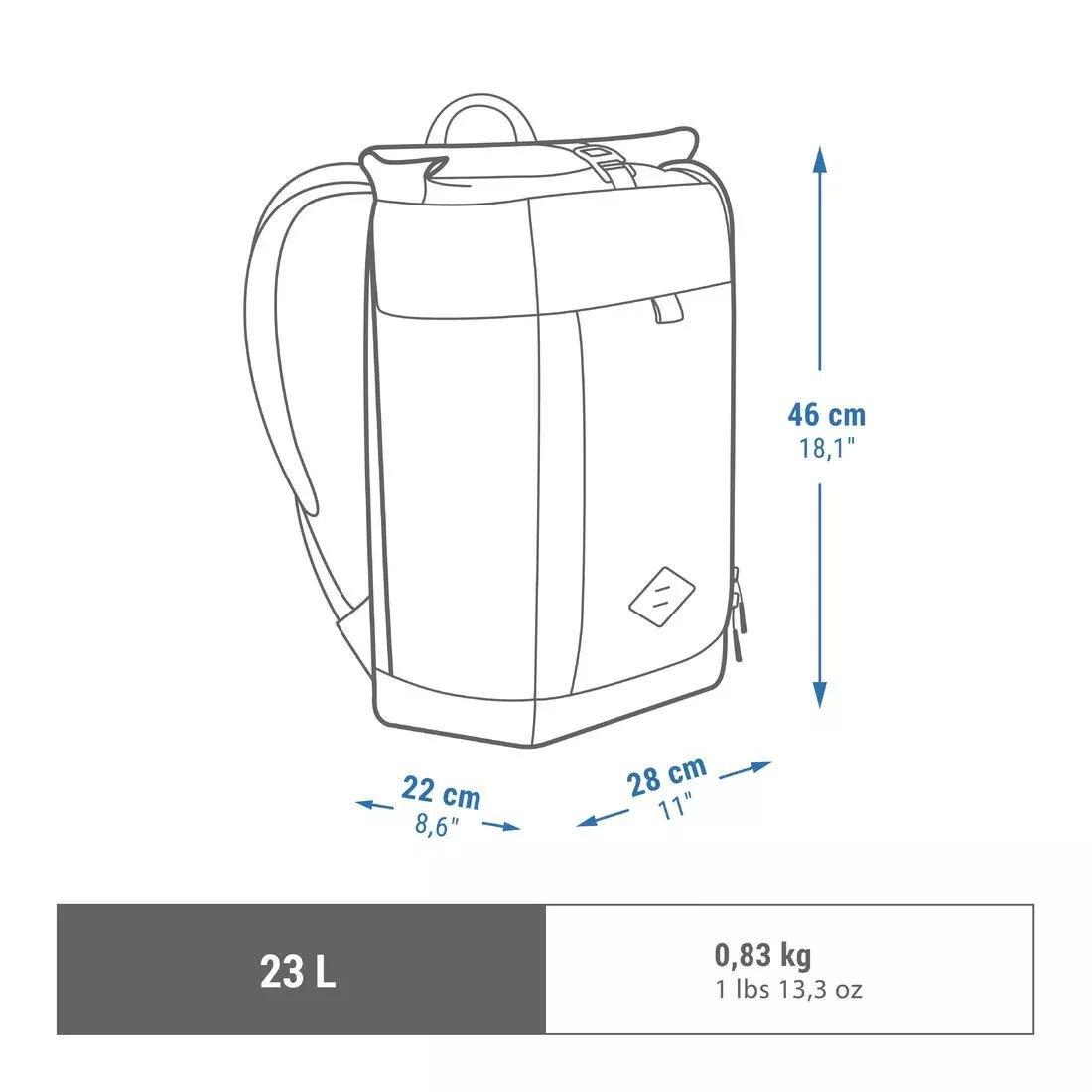 Hiking Backpack 23L - Nh Escape 500 Rolltop, Grey, No Color, large image number 3