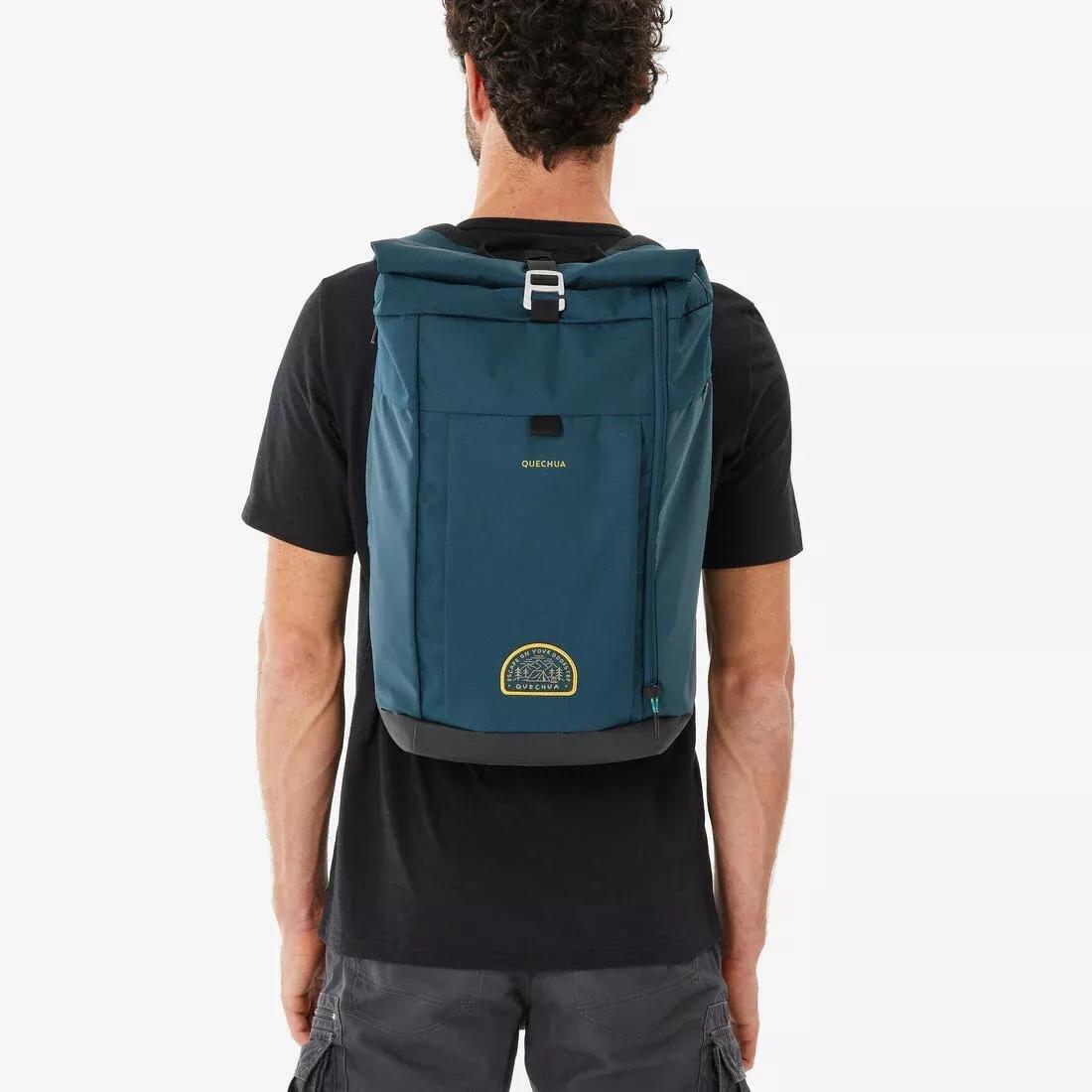 Hiking backpack 23 L - Escape 500 Rolltop, Yellow, No Color, large image number 2