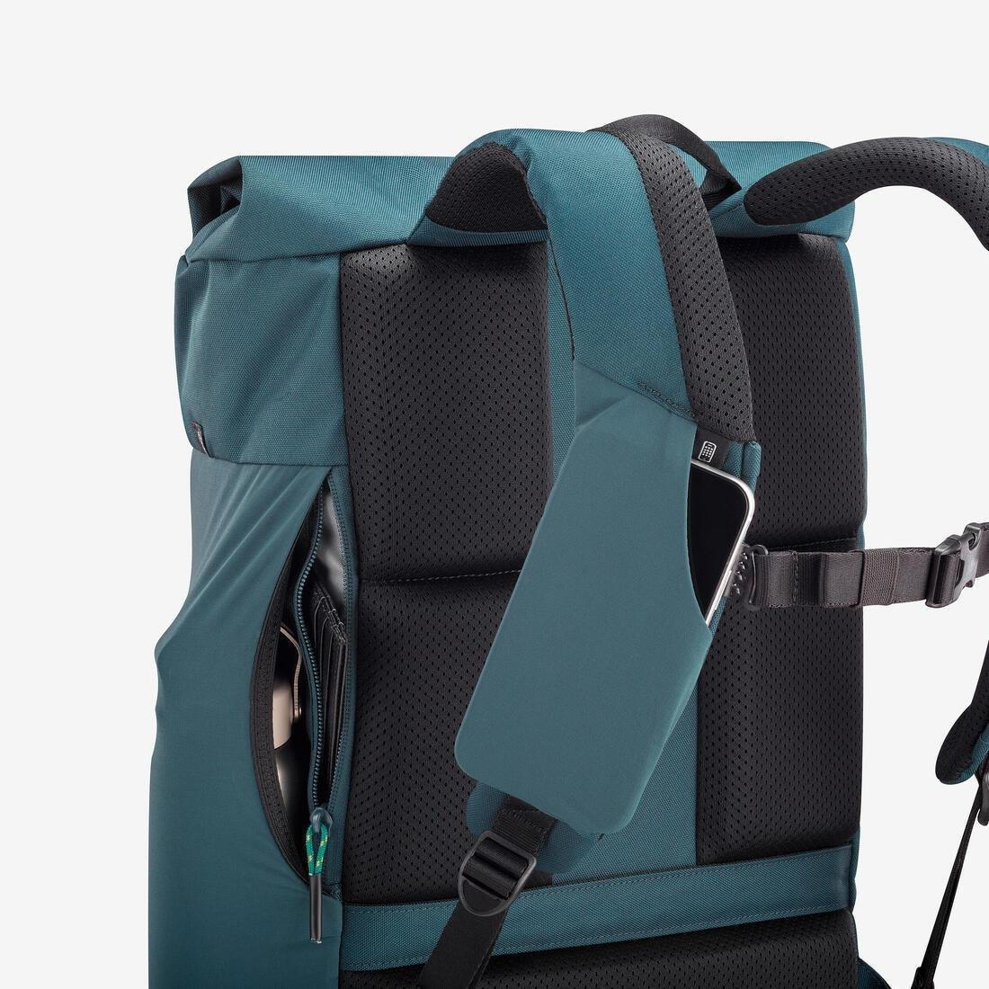 Hiking backpack 23 L - Escape 500 Rolltop, Yellow, No Color, large image number 3