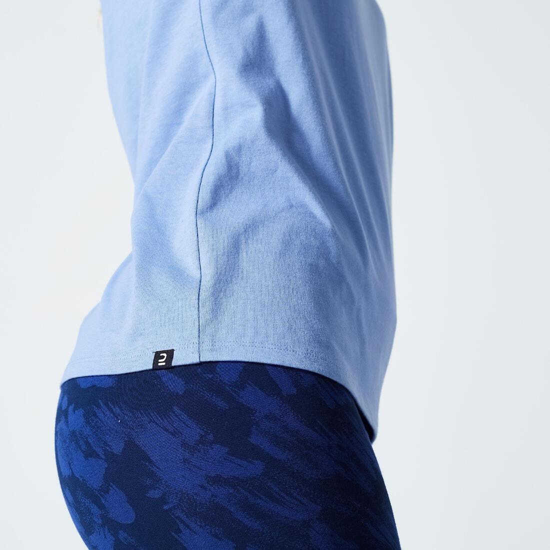 Women Fitness T-Shirt - 500 Essentials, Black, No Color, large image number 5