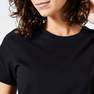 DOMYOS - Women Fitness T-Shirt - 500 Essentials, Black