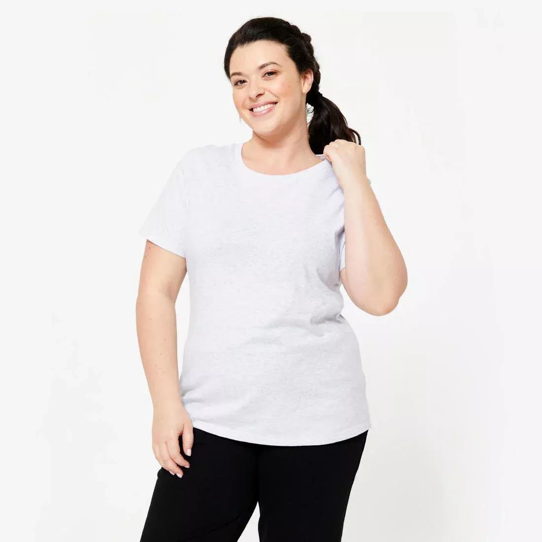 Women Fitness T-Shirt - 500 Essentials, Navy, , large image number 6