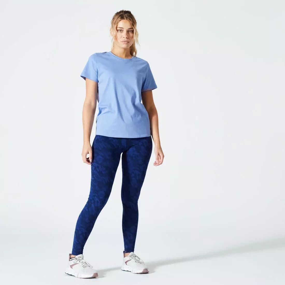 DOMYOS - Women Fitness T-Shirt - 500 Essentials, Navy