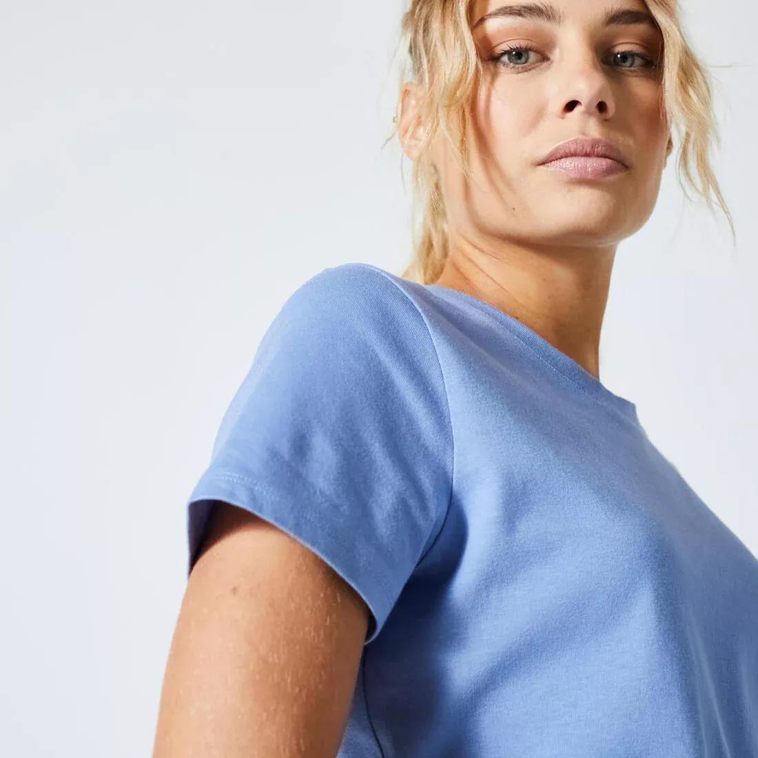 Women Fitness T-Shirt - 500 Essentials, Navy, , large image number 12
