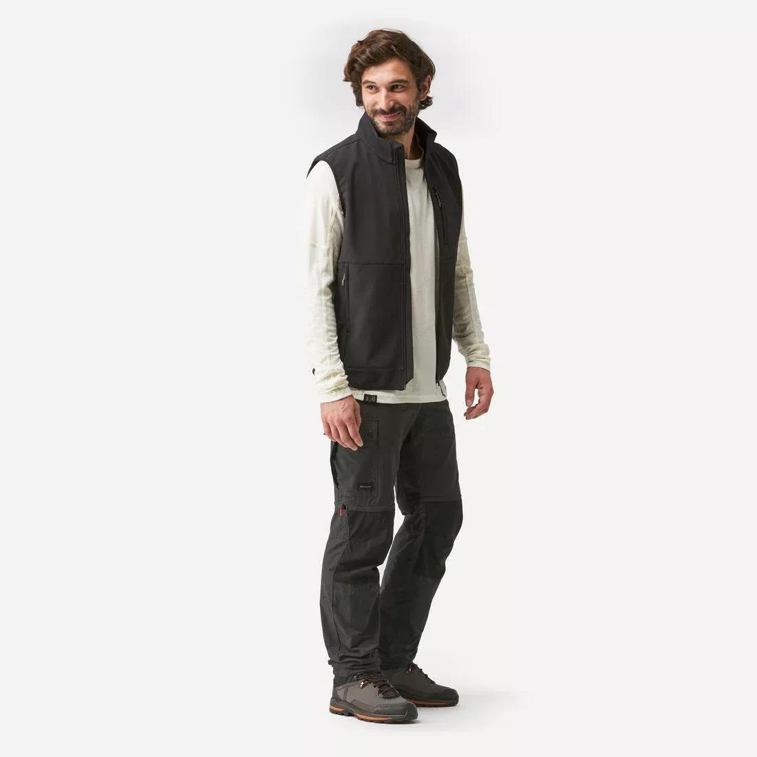 Men's Windproof Softshell Gilet, Black, 5401_000, medium