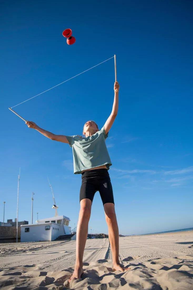 Diabolo With Wooden Sticks, Pink, No Color, large image number 13