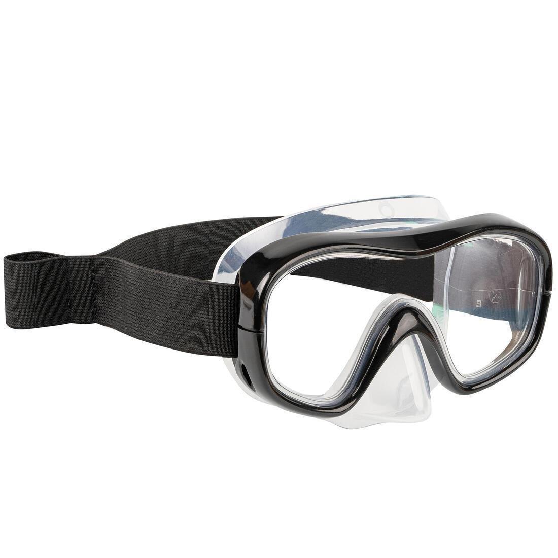Unisex Snorkelling Kit With Fins - Snk500, Black, , large image number 1