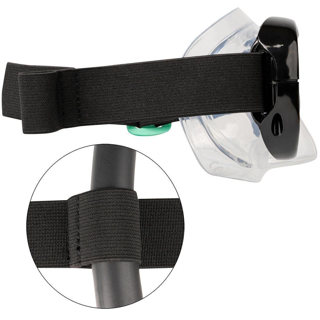 Unisex Snorkelling Kit With Fins - Snk500, Black, , large image number 3