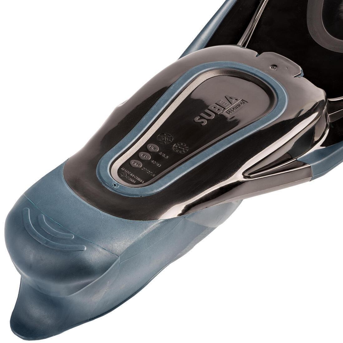 Unisex Snorkelling Kit With Fins - Snk500, Black, , large image number 11