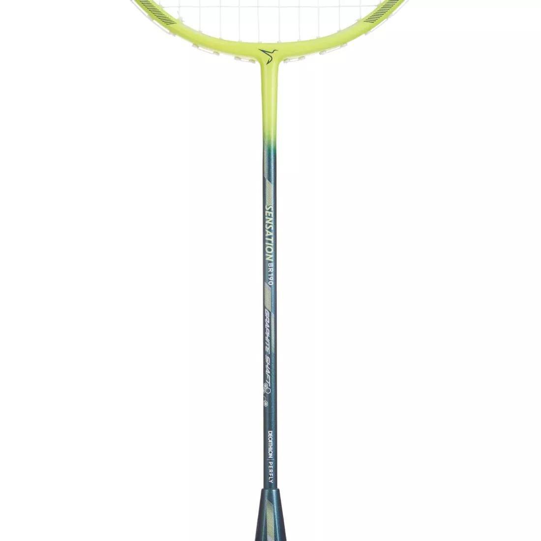 Unisex Badminton Racket - Br Sensation 190, Yellow, No Color, large image number 6