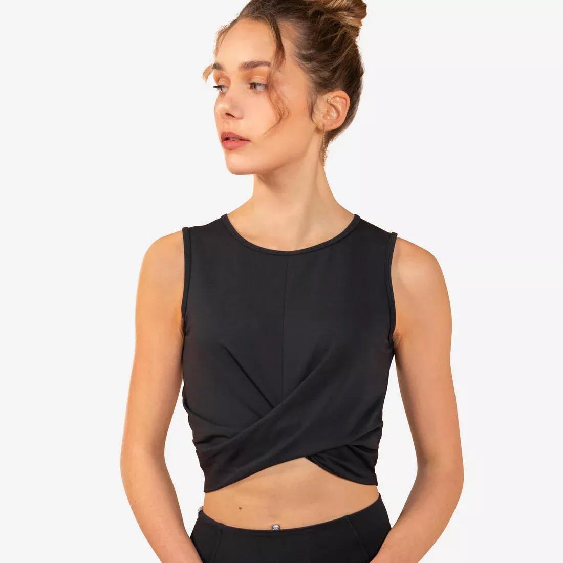 Women T-Shirts Crop Top, Black, No Color, medium