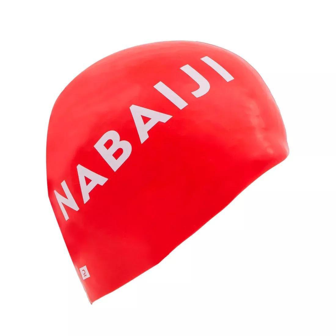 FLUO RED Silicone Swim Cap, No Color, large image number 11