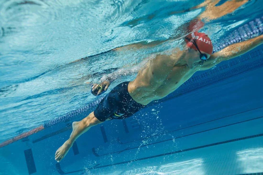 FLUO RED Silicone Swim Cap, No Color, large image number 14