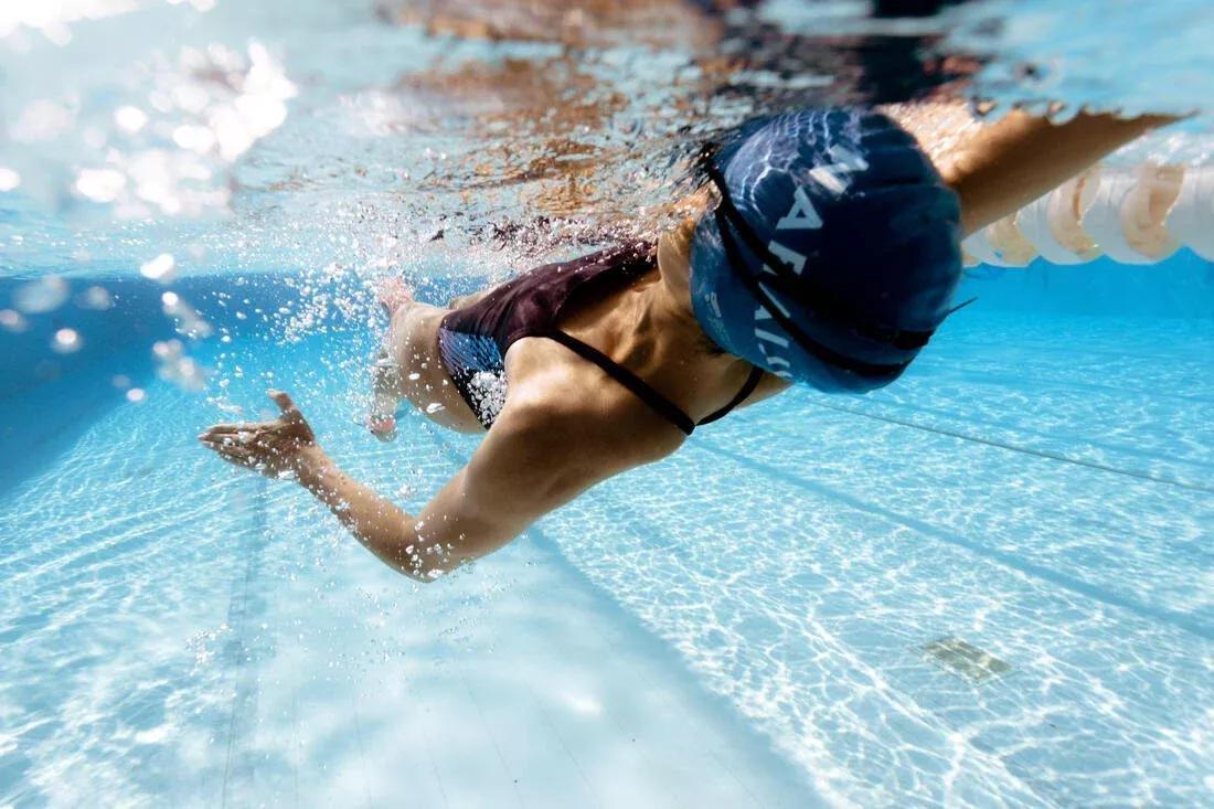 Silicone Swim Cap, Deep Blue, No Color, large image number 6