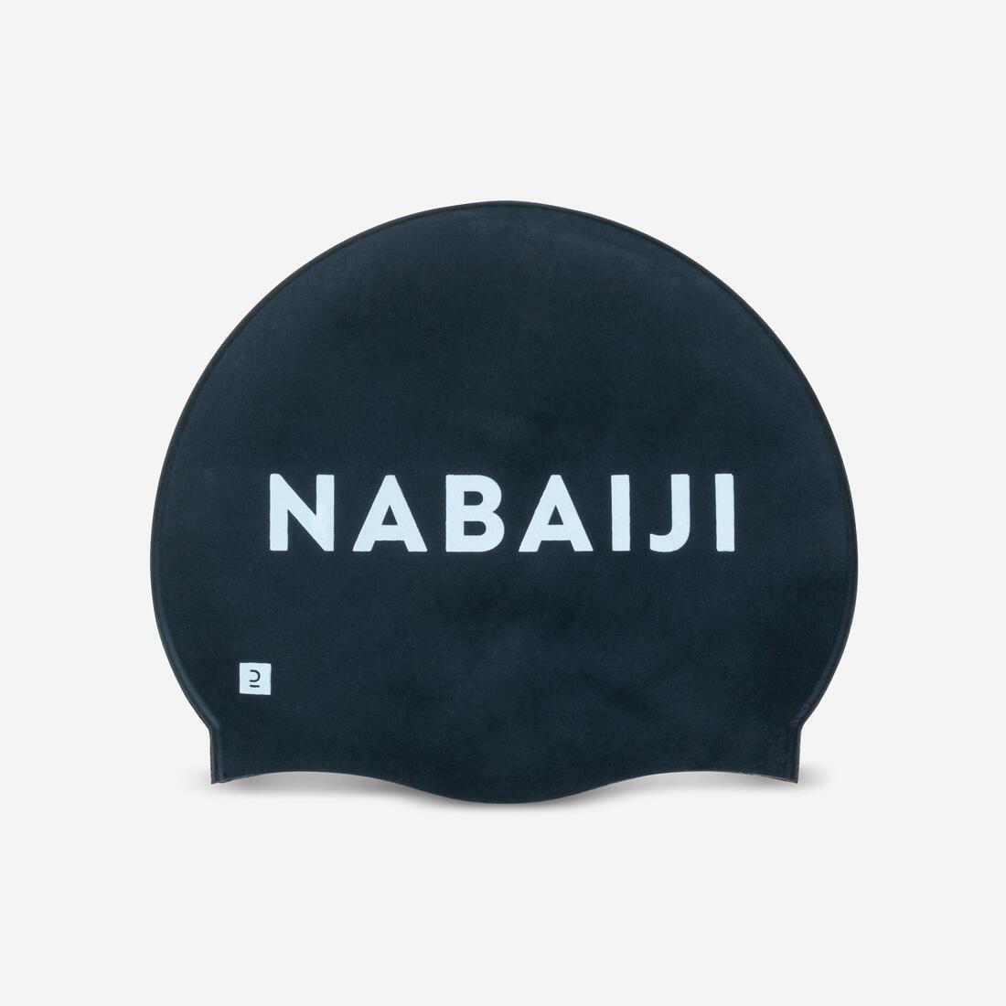 Silicone Swim Cap, Black, , medium