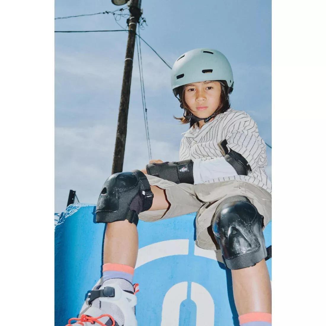 Inline Skating Skateboarding Scootering Helmet - MF500, Green, No Color, large image number 9