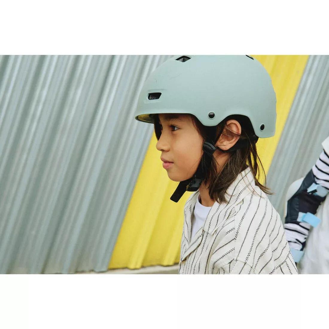 Inline Skating Skateboarding Scootering Helmet - MF500, Green, No Color, large image number 10