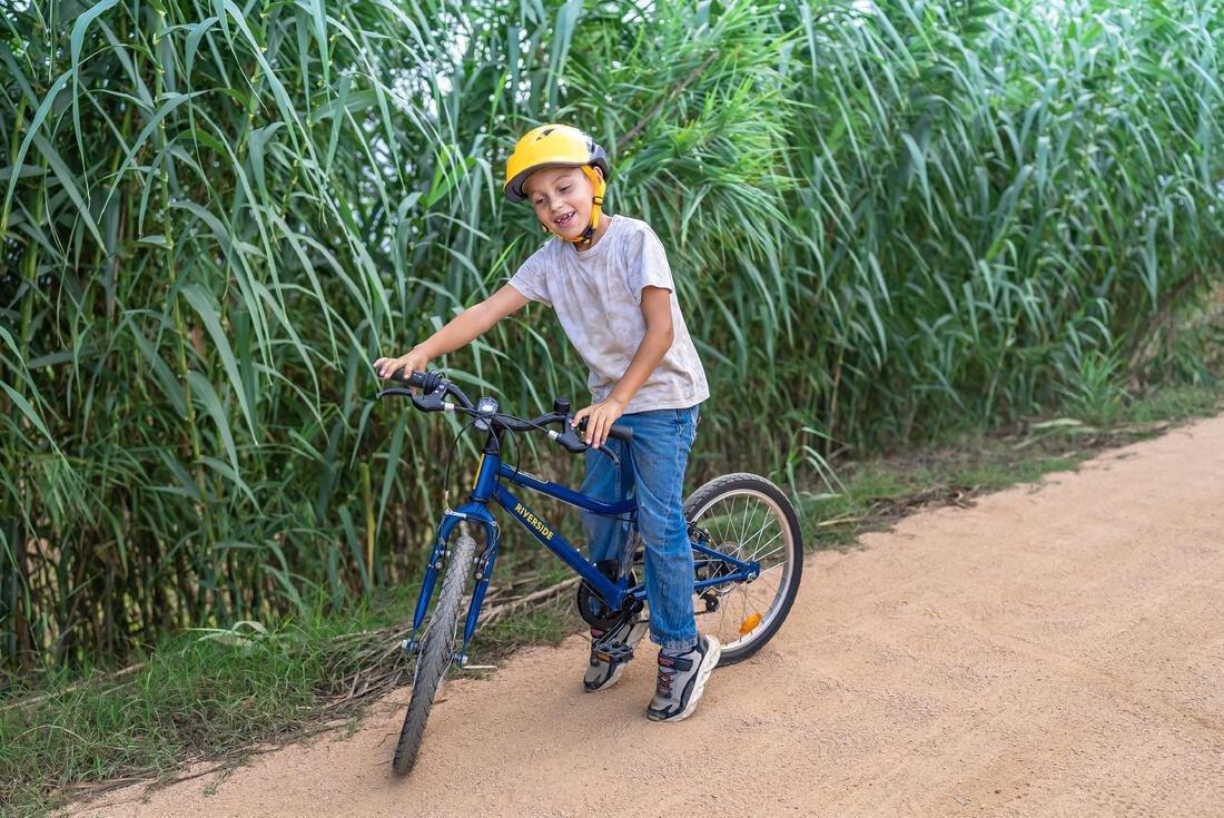 BTWIN - Unisex Kids Helmet, Yellow