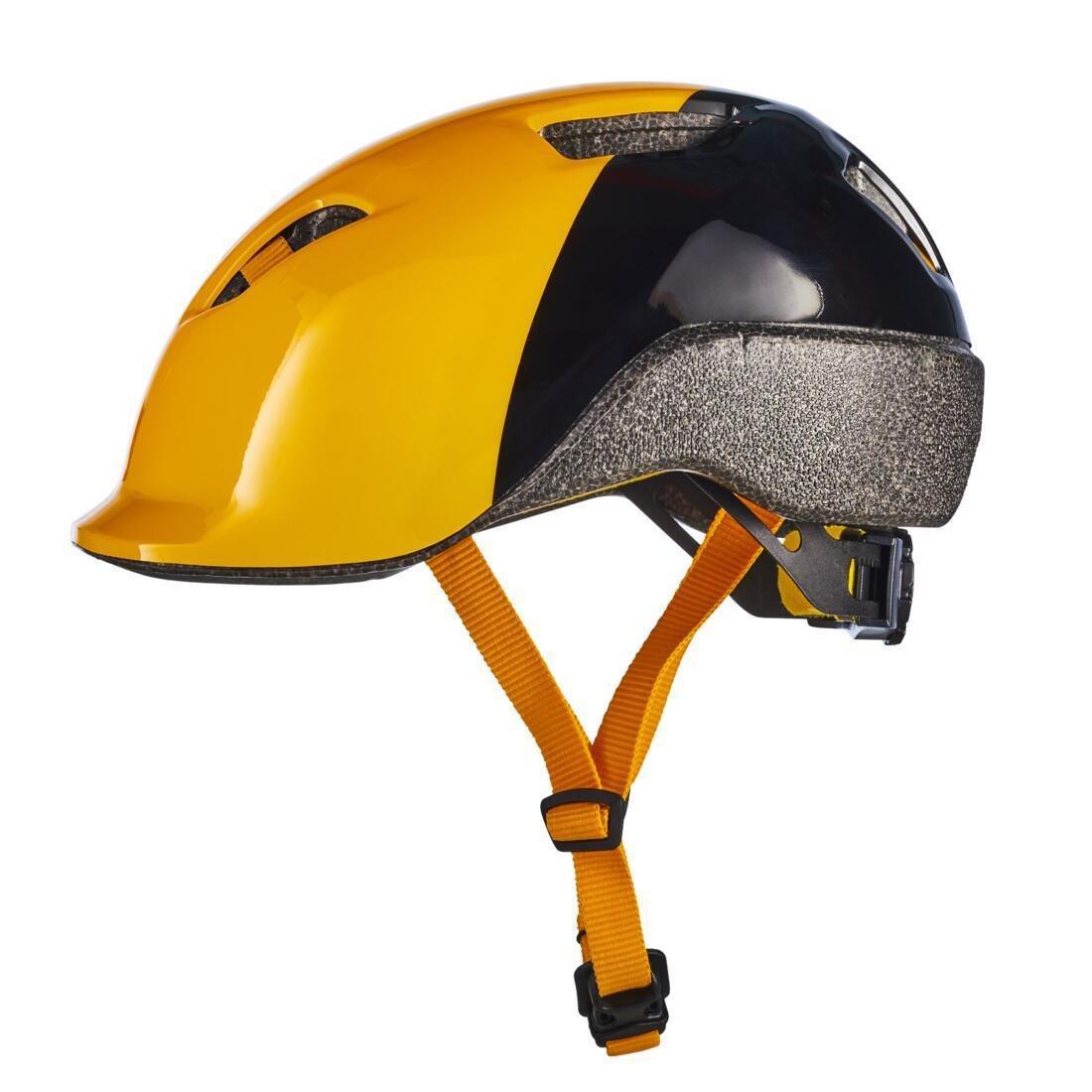 BTWIN - Unisex Kids Helmet, Yellow