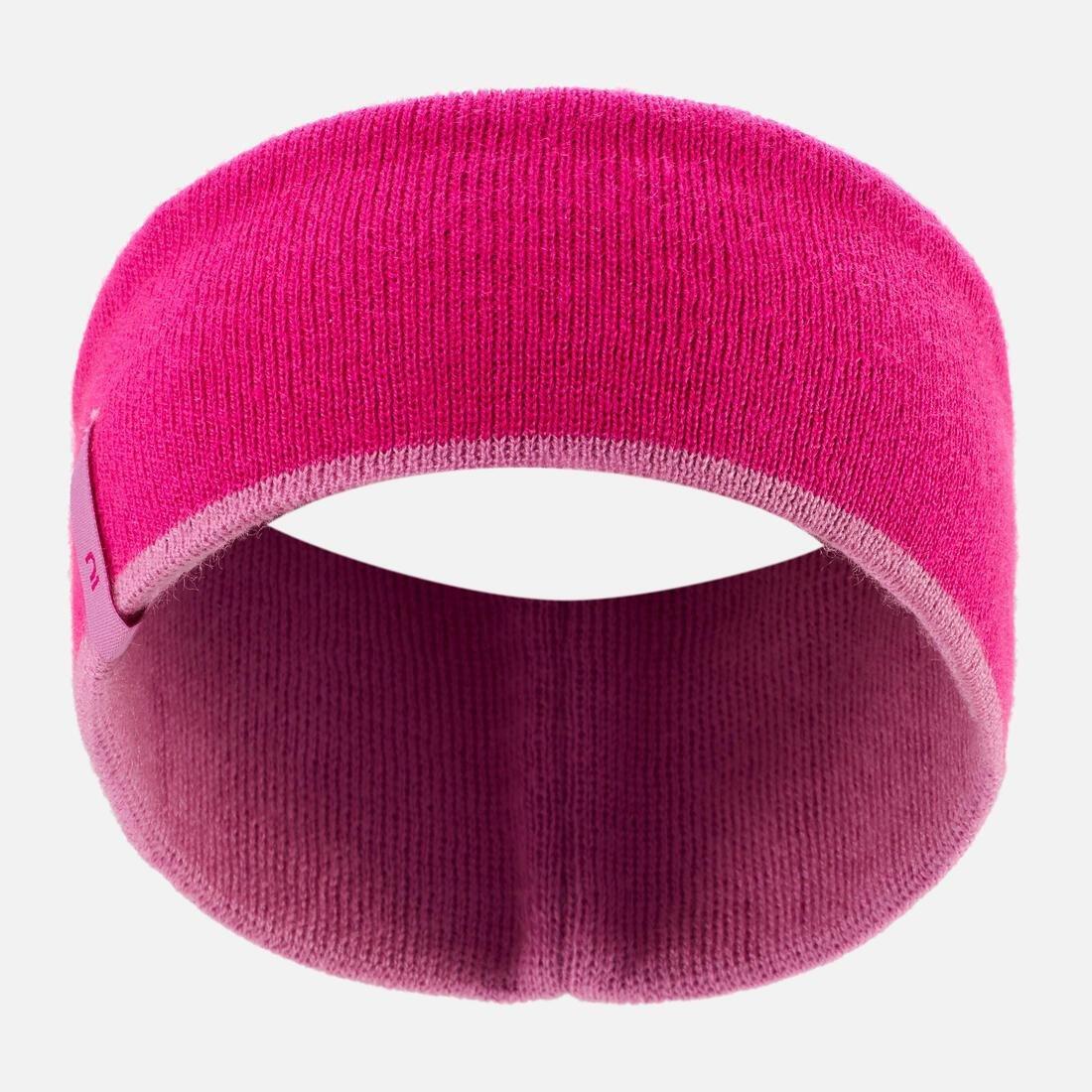 Kids Girls Reverse Skiing Headband, Pink, No Color, large image number 2