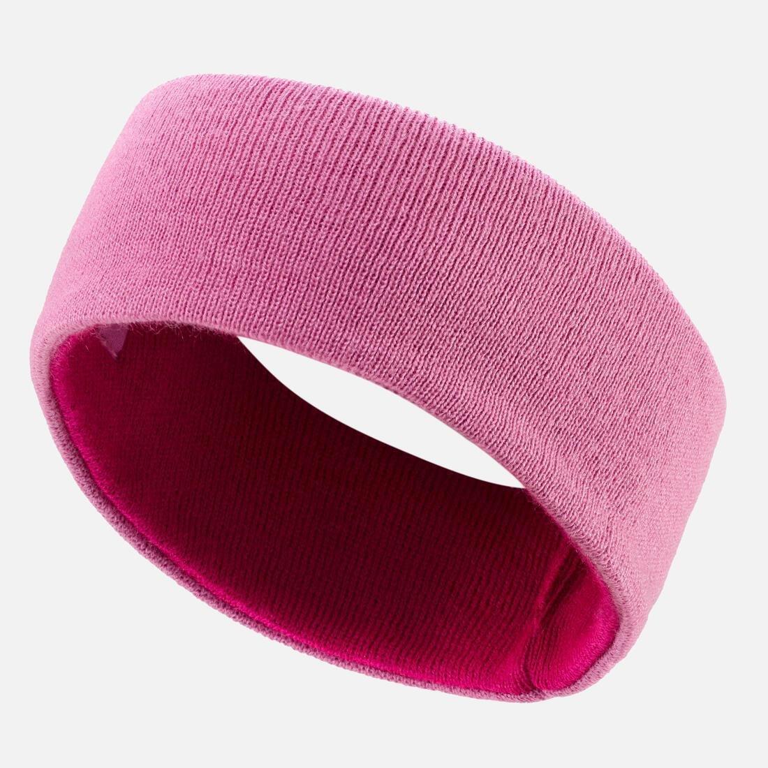 Kids Girls Reverse Skiing Headband, Pink, No Color, large image number 3