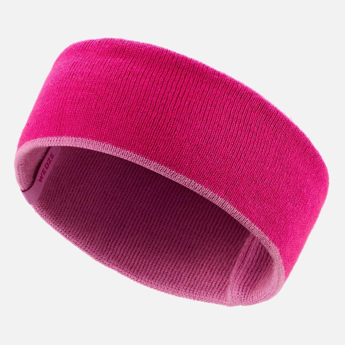 Kids Girls Reverse Skiing Headband, Pink, No Color, large image number 4