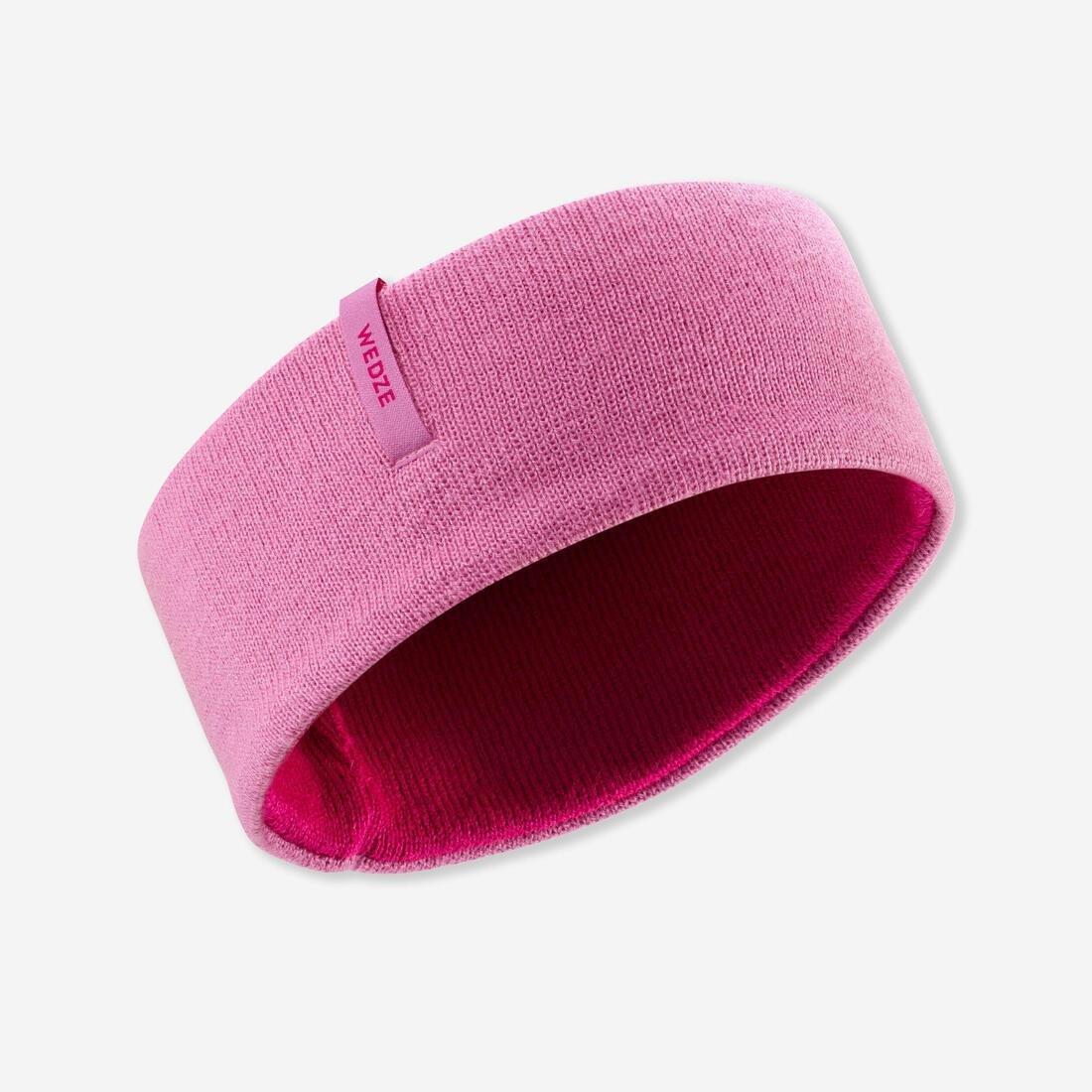 Kids Girls Reverse Skiing Headband, Pink, No Color, large image number 9