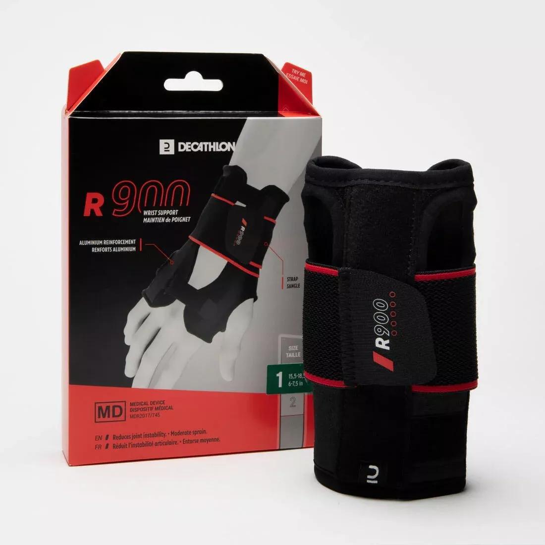 Unisex Left/Right Wrist Support Strap - R900, Black, , large image number 3
