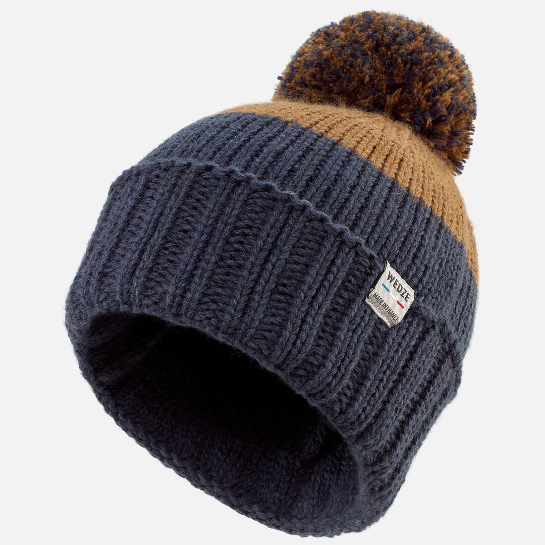MACCHIATO BROWN KIDS' SKI HAT  MADE IN FRANCE - GRAND NORD, , medium