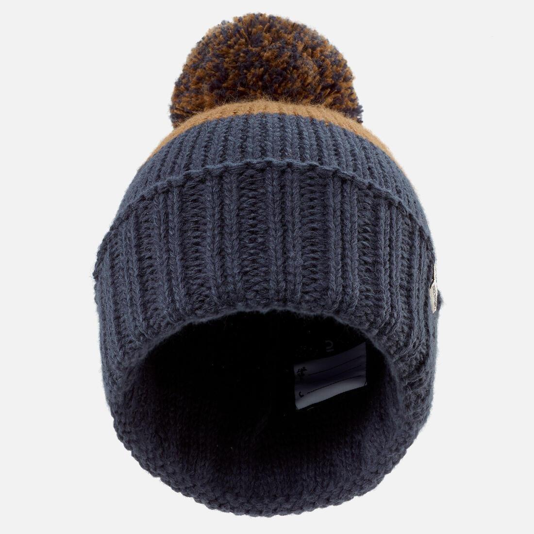 MACCHIATO BROWN KIDS' SKI HAT  MADE IN FRANCE - GRAND NORD, No Color, large image number 4