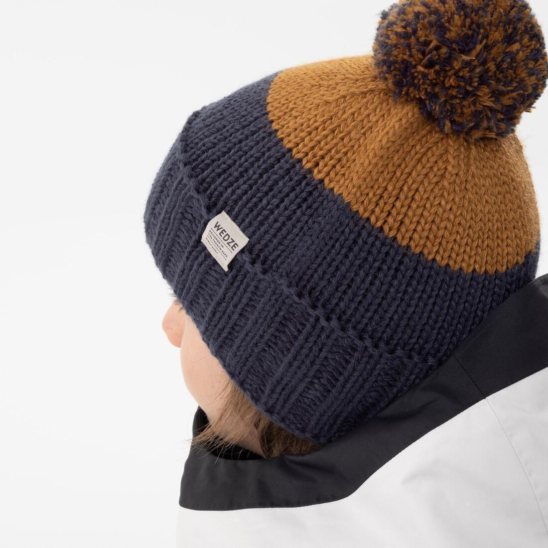 MACCHIATO BROWN KIDS' SKI HAT  MADE IN FRANCE - GRAND NORD, No Color, large image number 8