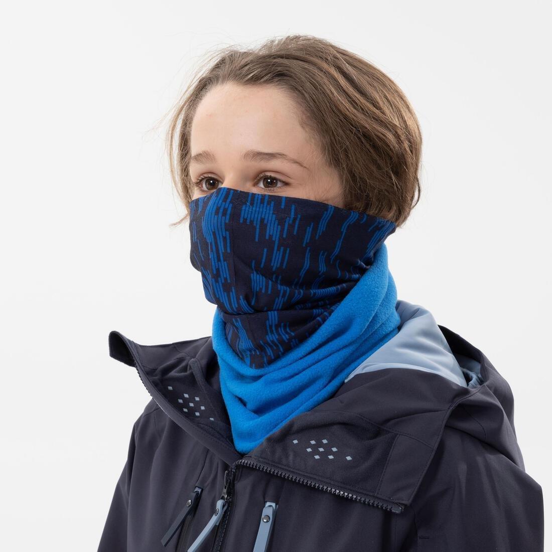 Kids Unisex Neckwarmer, Blue, No Color, large image number 8
