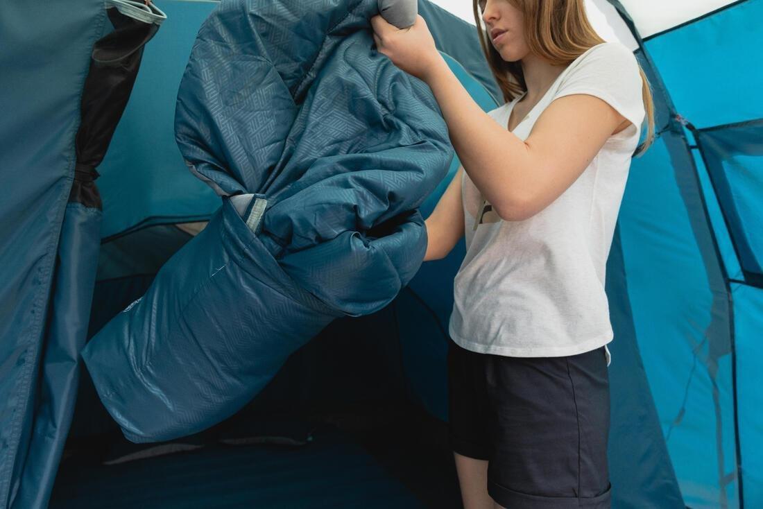 Camping Sleeping Bag - Arpenaz, Navy, No Color, large image number 4