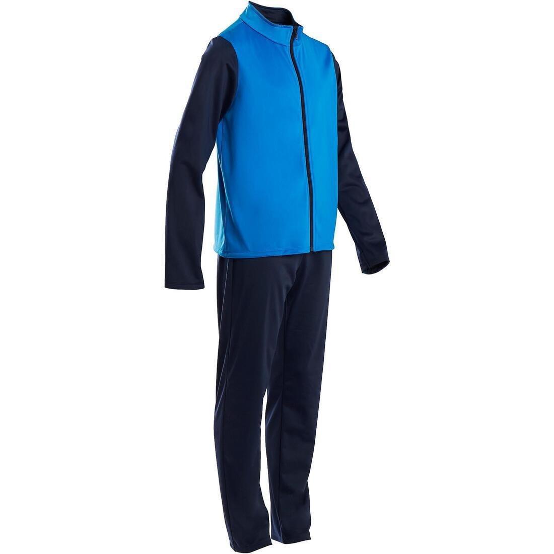 Kids Boys Basic Synthetic Breathable Tracksuit Gym, Navy, No Color, large image number 4