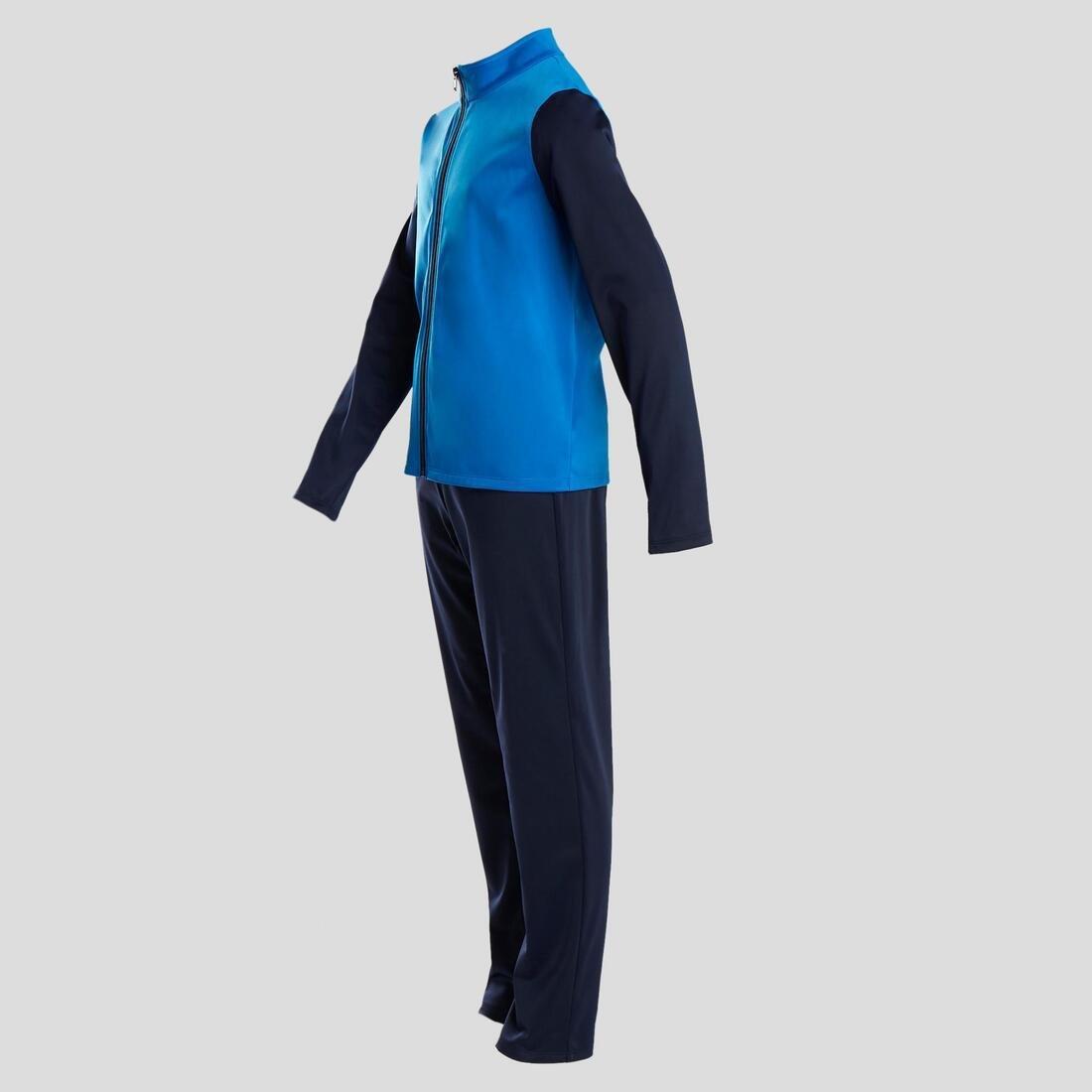 Kids Boys Basic Synthetic Breathable Tracksuit Gym, Navy, , large image number 7