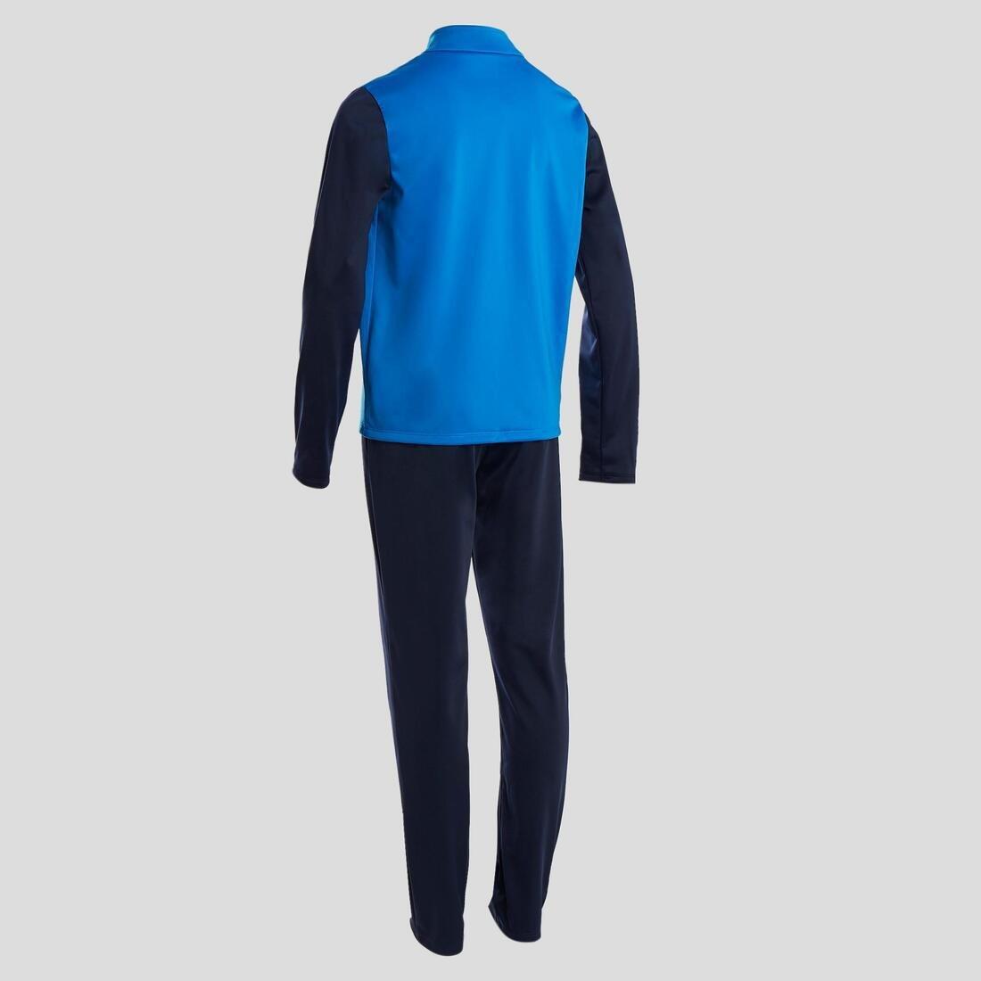 Kids Boys Basic Synthetic Breathable Tracksuit Gym, Navy, , large image number 9