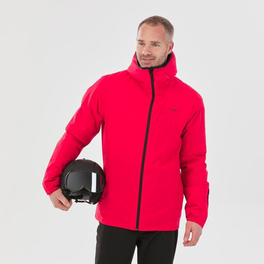 Men Ski Jacket - 100, Red, , medium