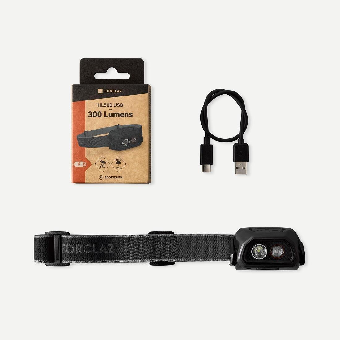 Rechargeable Headlamp - 300 Lumen - Hl500 Usb V3, Grey, No Color, large image number 5