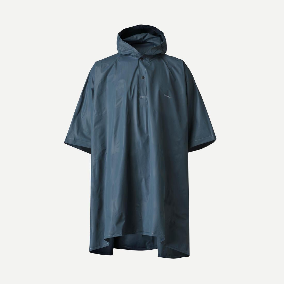 Unisex Hiking Rain Poncho - Forclaz Mt 50 - 10 L, Grey, , large image number 0