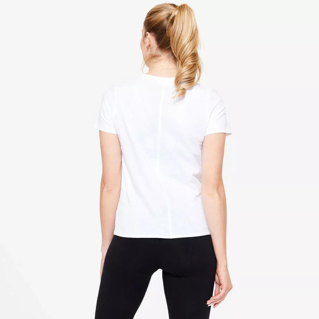 Women Fitness T-Shirt - 100, White, , large image number 3