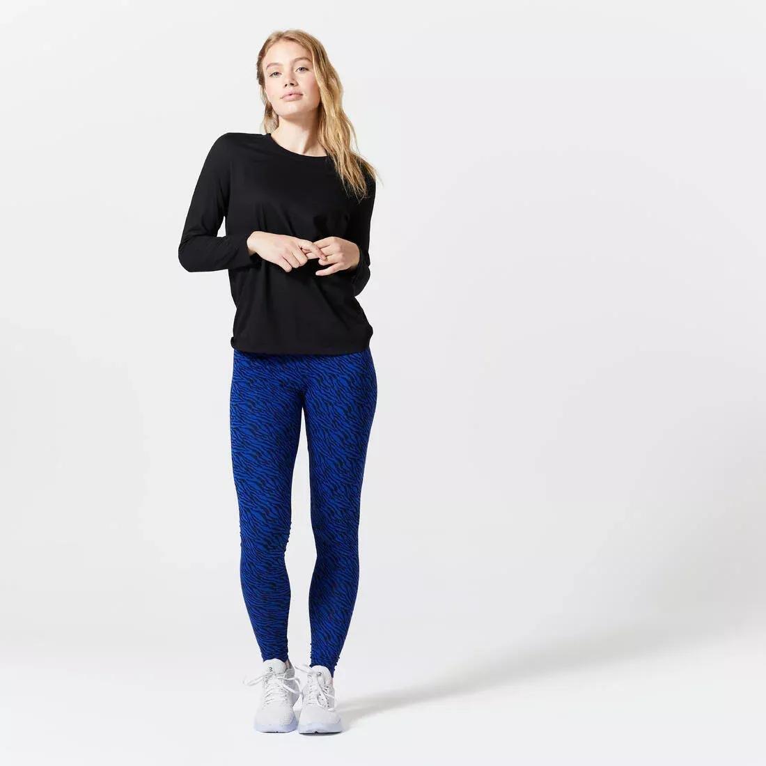 Women Long-Sleeved Fitness T-Shirt - 100, Black, , large image number 1