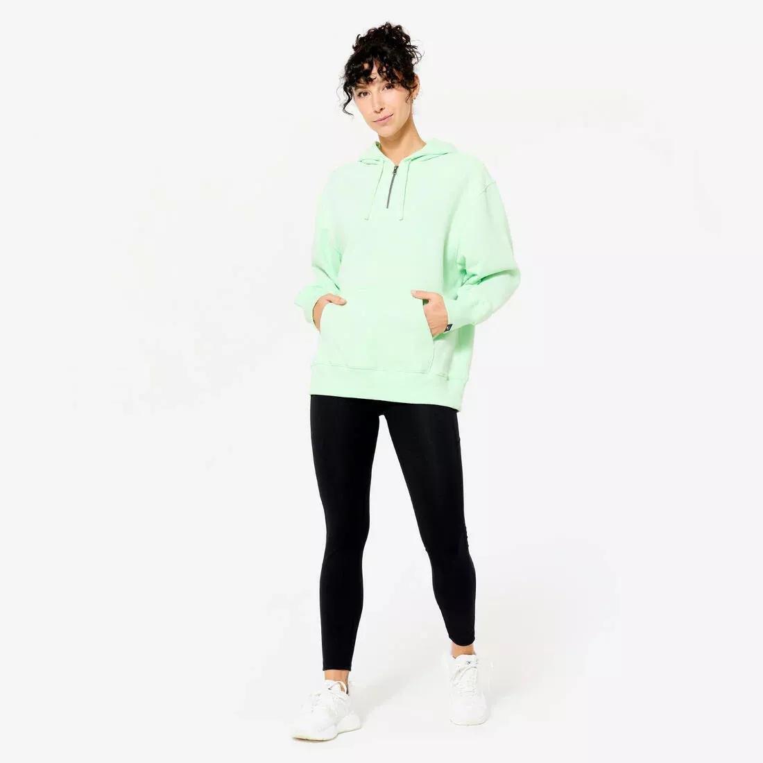 Women Oversized Fitness Hoodie - 520 Light, Green, No Color, large image number 2