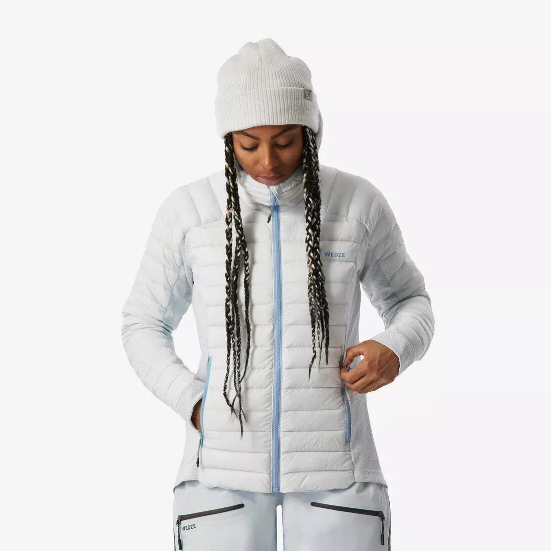 FOGGY BLUE FR 900 Women's warm and breathable padded ski liner jacket - blue, , medium