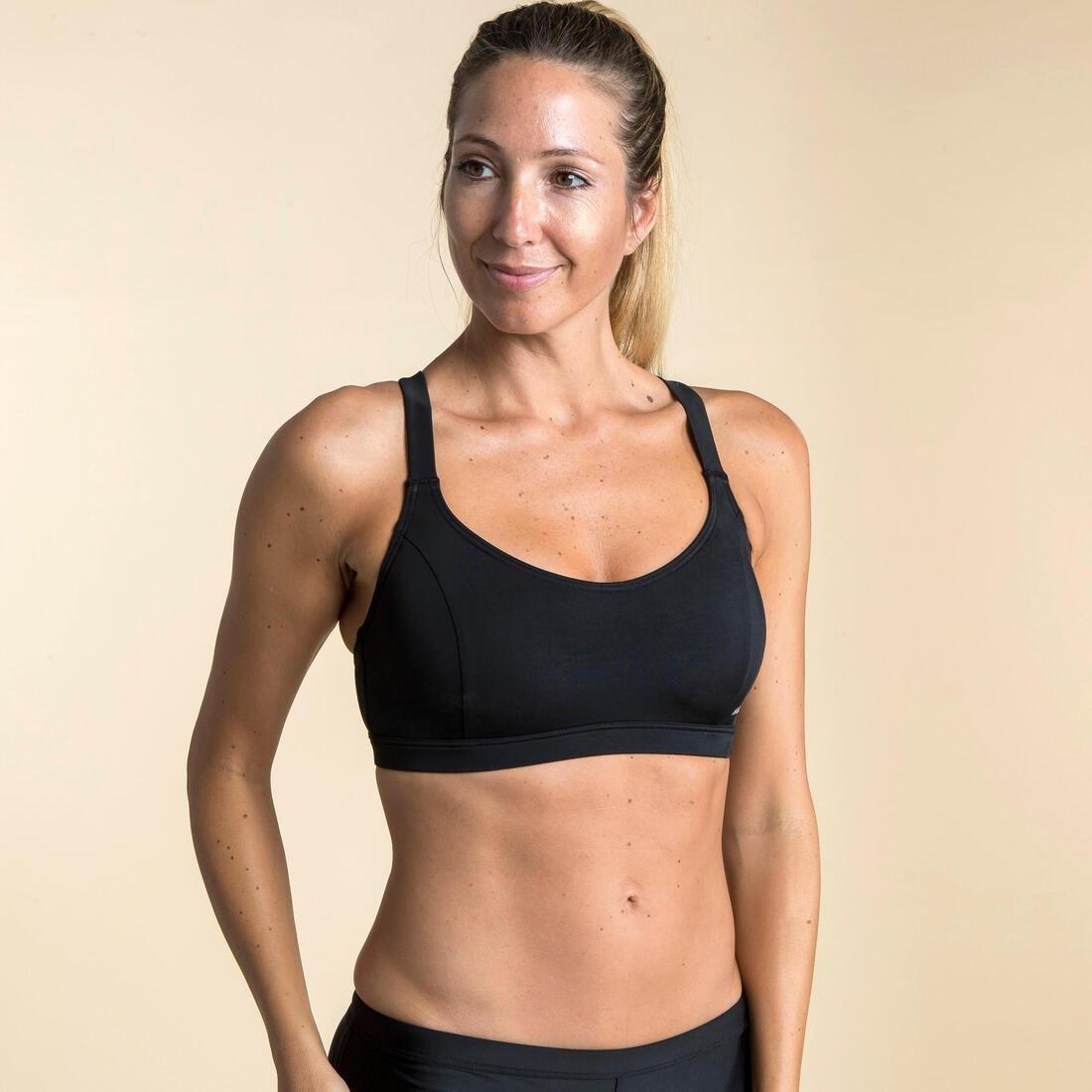 Women Bikini Swimsuit Top Vega Leo, Black, , large image number 0