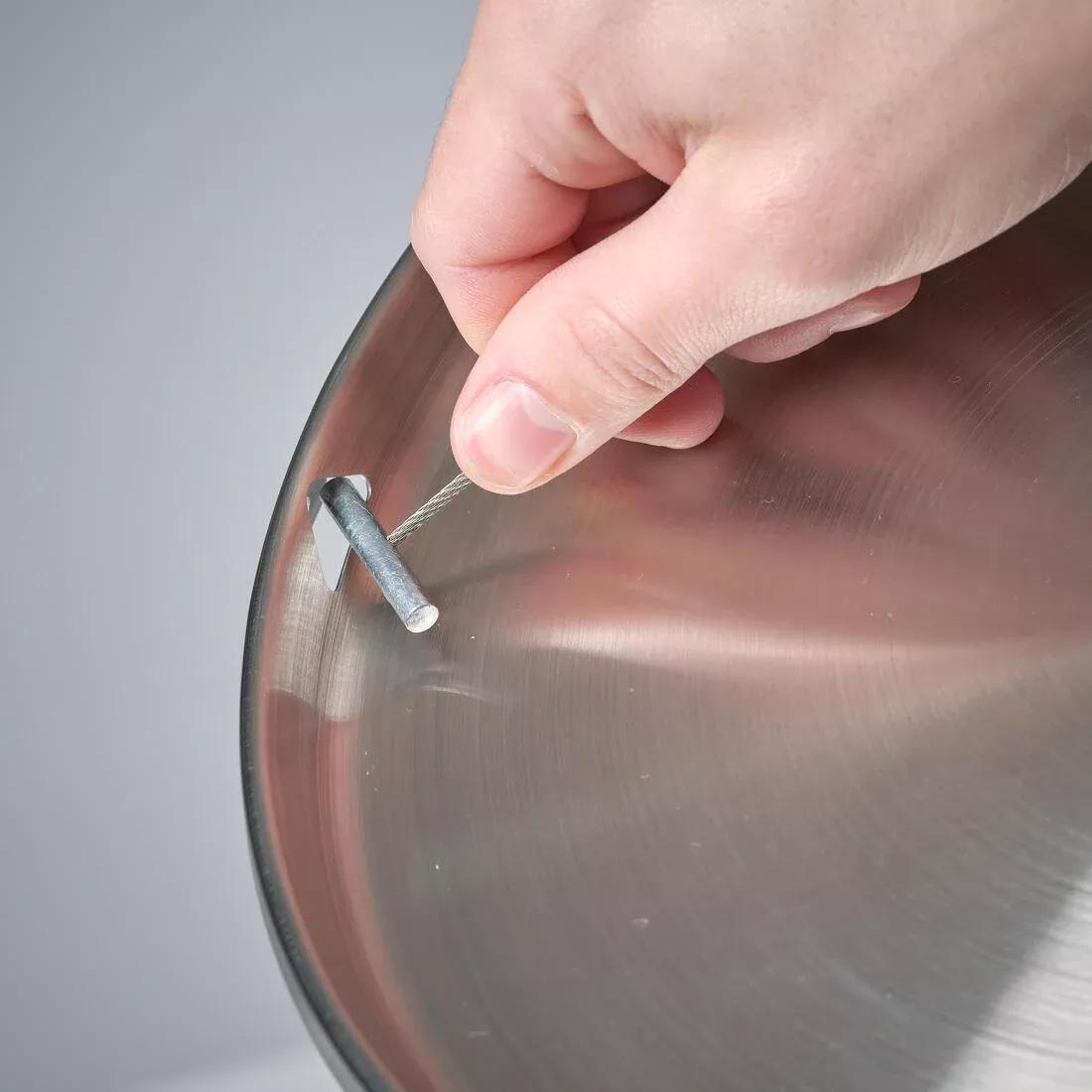 Plancha Pan Over Fire On Tripod 30cm Bushcraft Stainless Steel, Grey, 5401_000, large image number 4