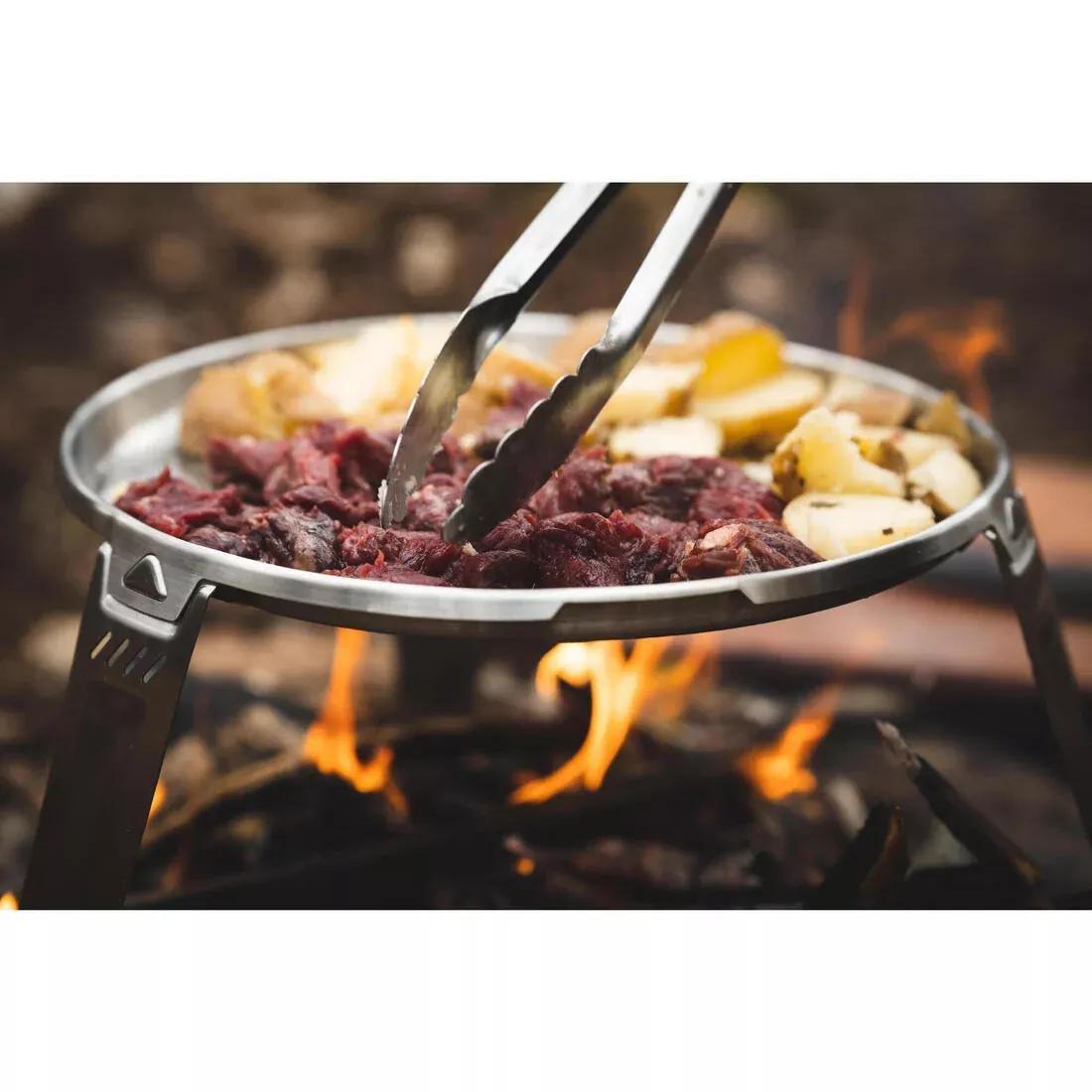 Plancha Pan Over Fire On Tripod 30cm Bushcraft Stainless Steel, Grey, 5401_000, large image number 10