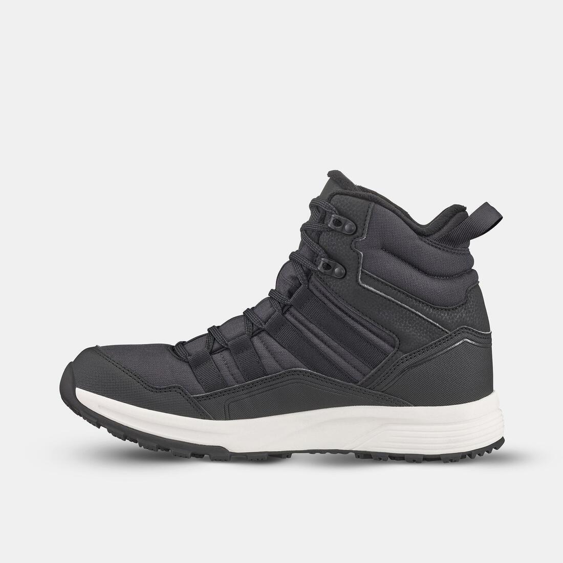 Men Warm And Waterproof Hiking Boots - Sh500 Mid, Black, No Color, medium
