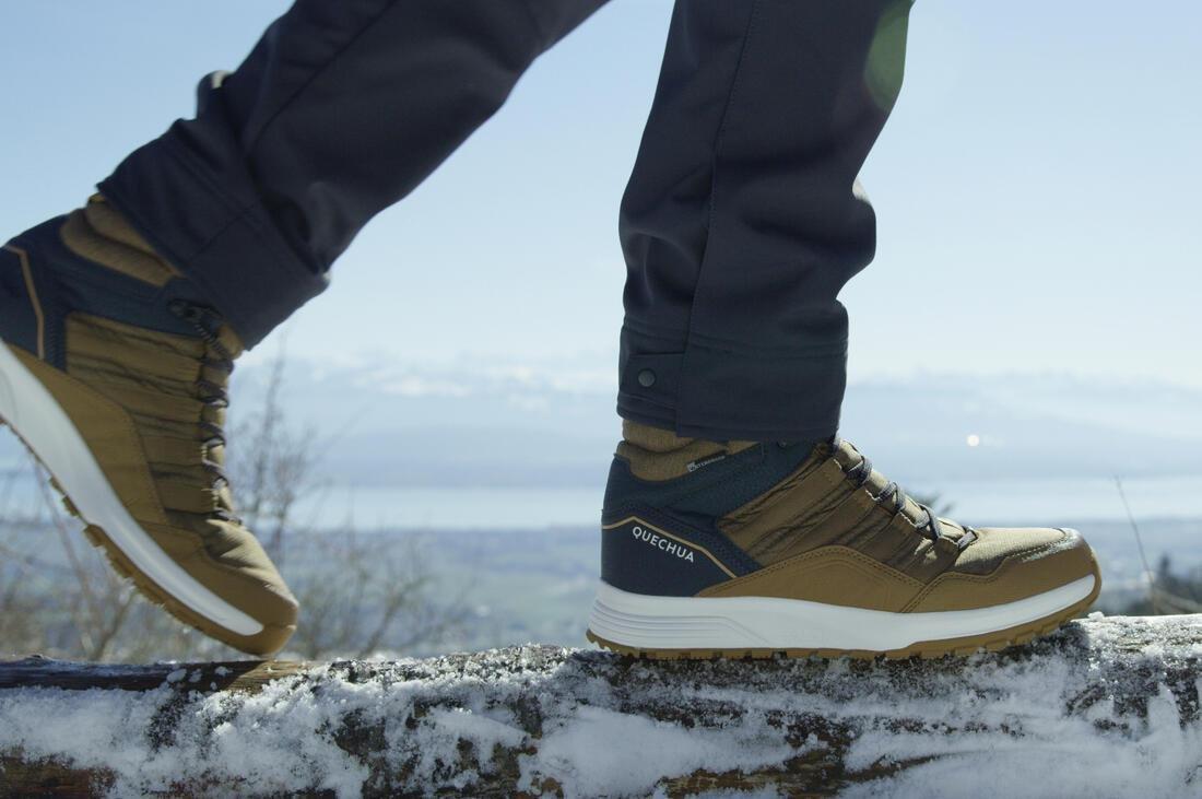 Men Warm And Waterproof Hiking Boots - Sh500 Mid, Black, No Color, large image number 7