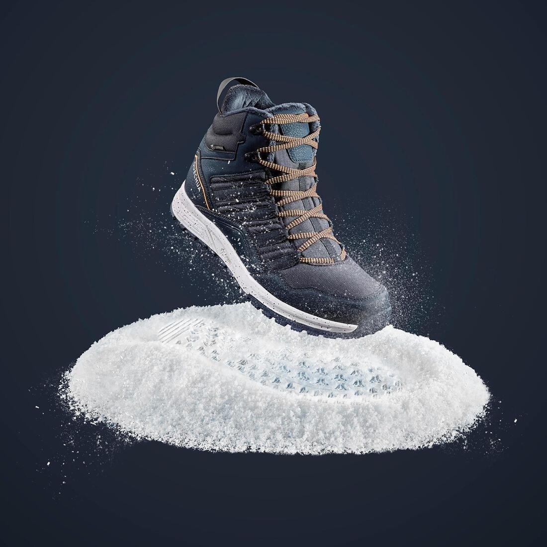 Men Warm And Waterproof Hiking Boots - Sh500 Mid, Black, No Color, large image number 9