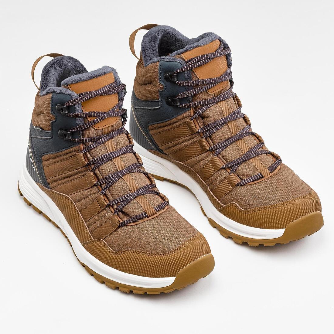 Men Warm And Waterproof Hiking Boots - Sh500 Mid, Black, , large image number 13